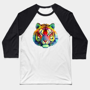 Rainbow Tiger Baseball T-Shirt